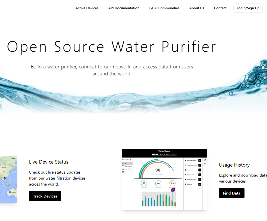 Open-Source Smart Water Purifier / Analyzer (GLBL Foundation)